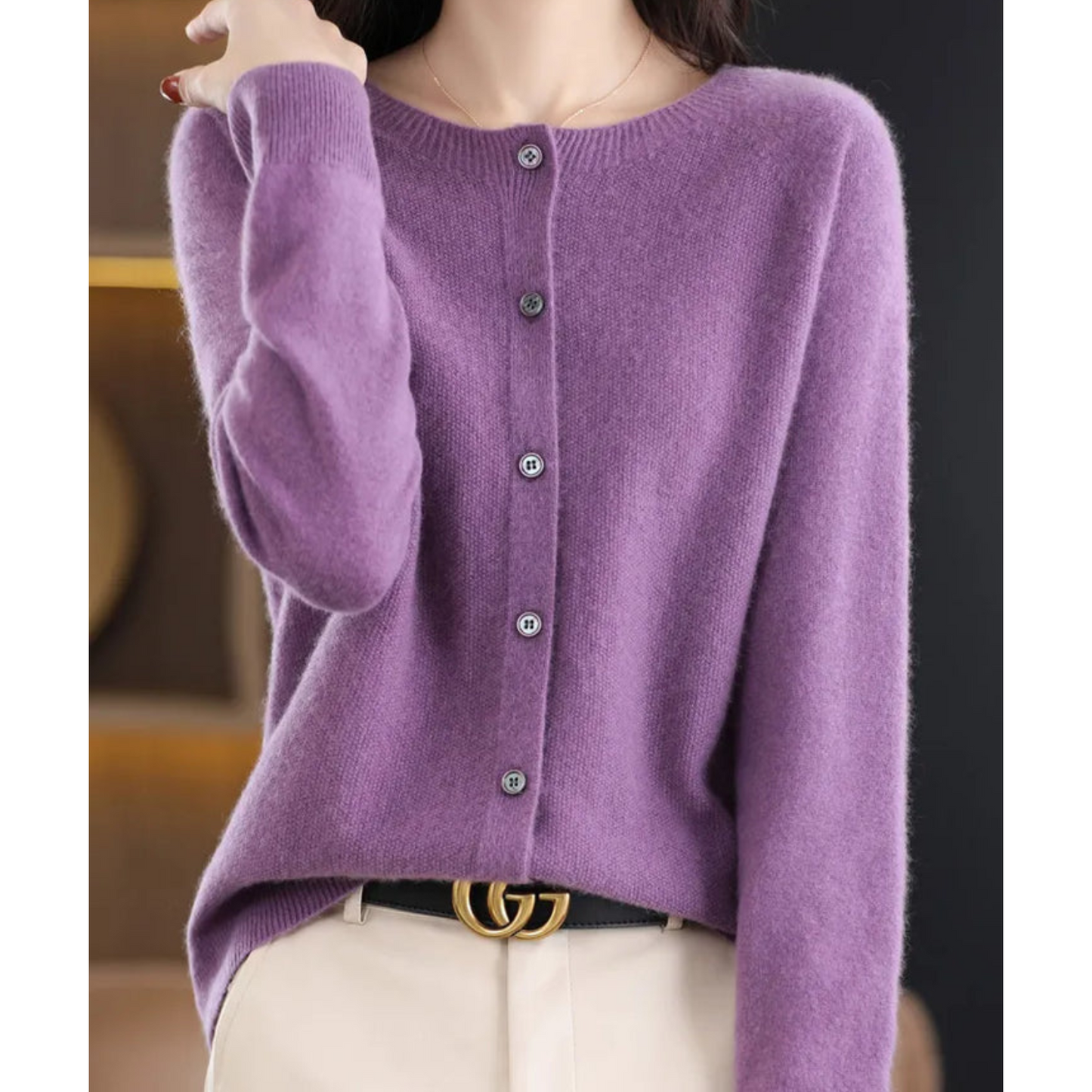 Lisbon Pure Merino Wool Cardigan
