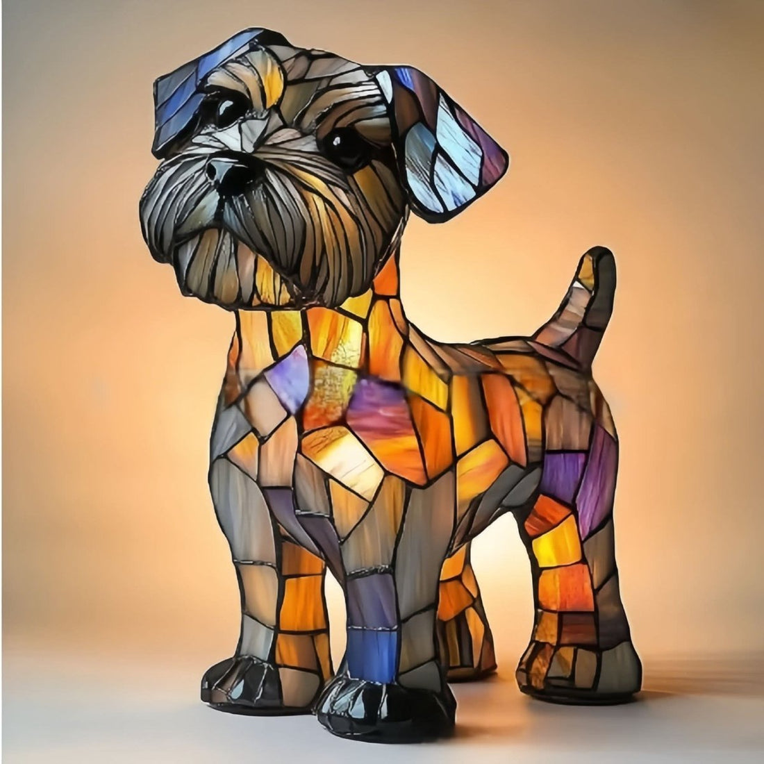 Art Deco Stained Glass Table Lamp