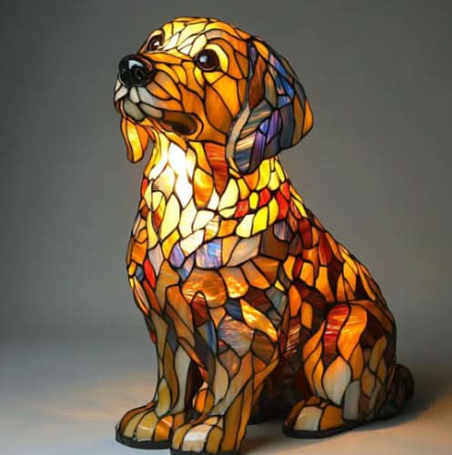 Art Deco Stained Glass Table Lamp