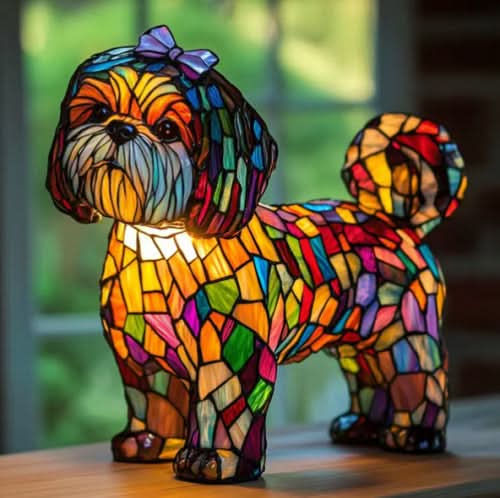 Art Deco Stained Glass Table Lamp
