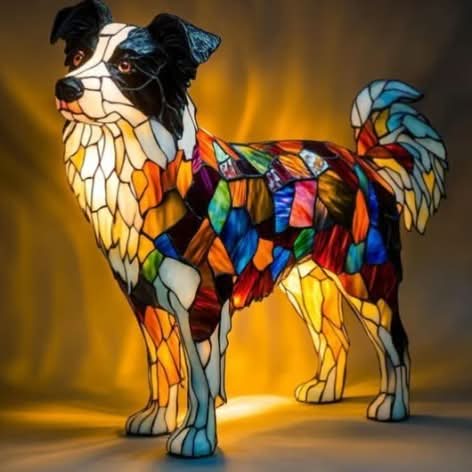 Art Deco Stained Glass Table Lamp
