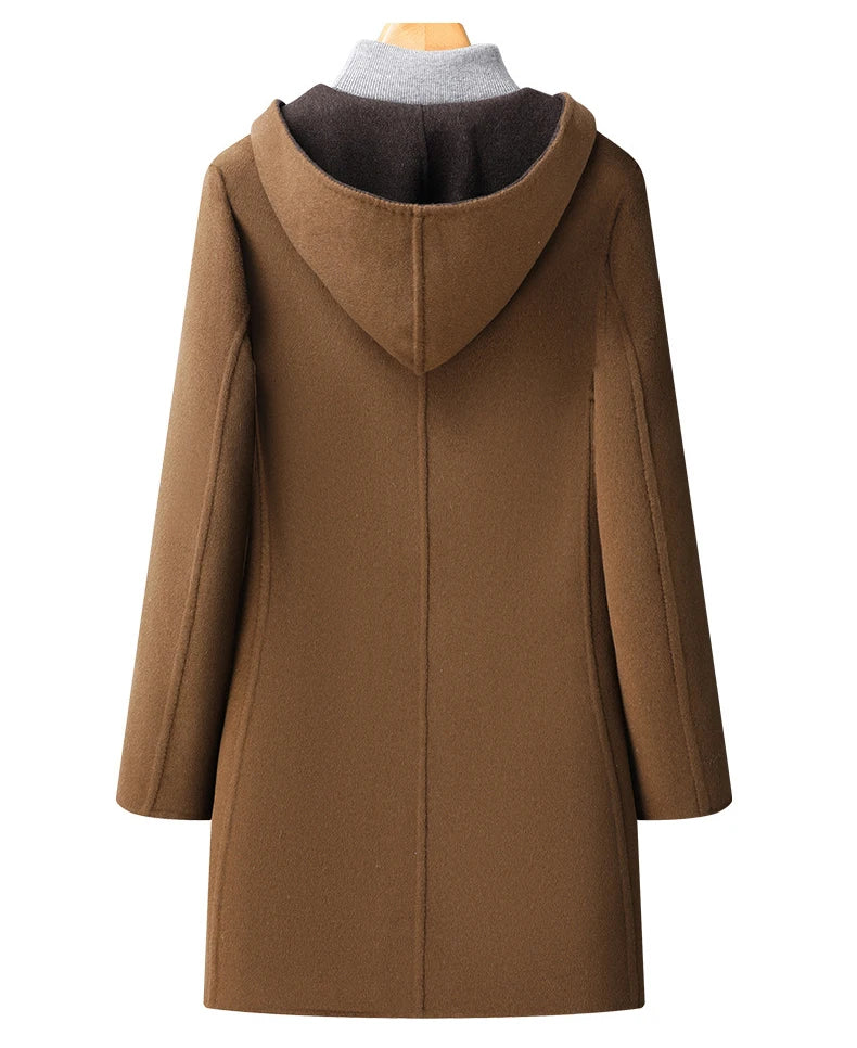 Lisbon Wool Hooded Overcoat