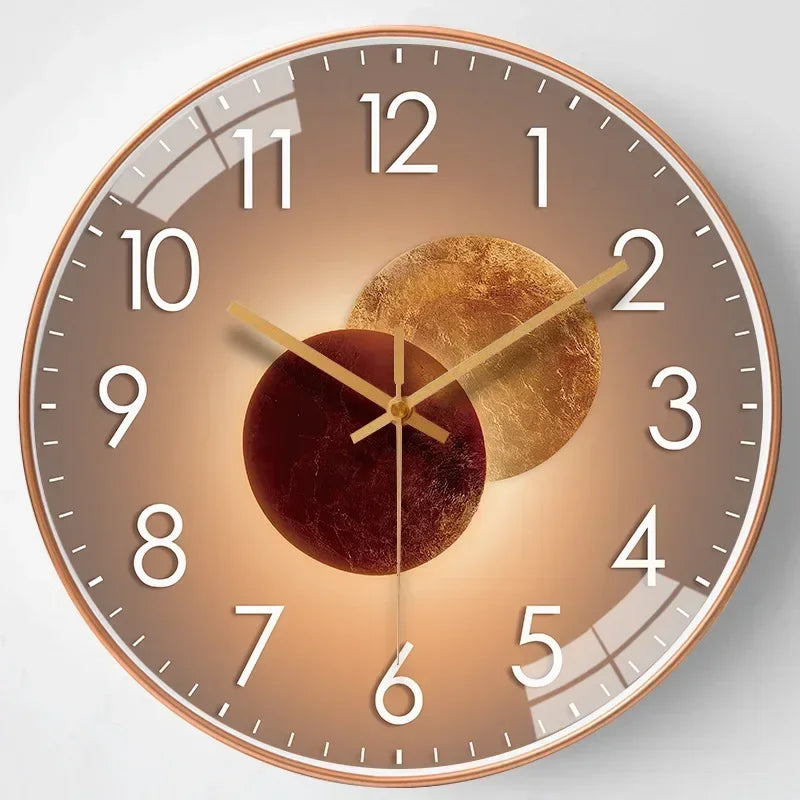 contemporary Glass and Metal Wall Clock