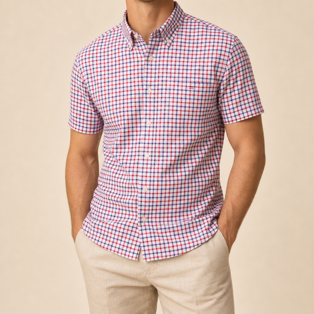 Stefano Oxford Short Sleeve Shirt