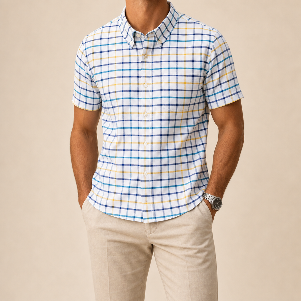 Stefano Oxford Short Sleeve Shirt