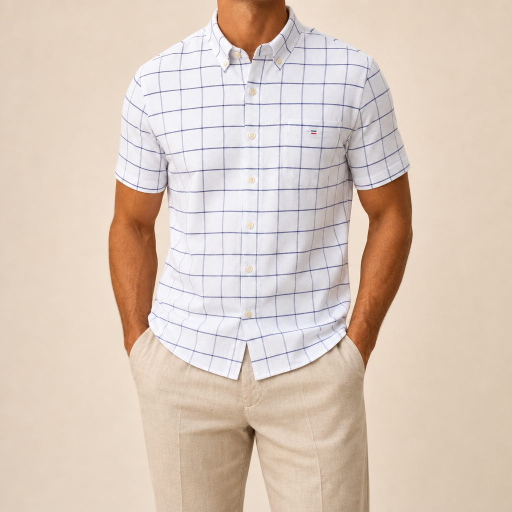 Stefano Oxford Short Sleeve Shirt