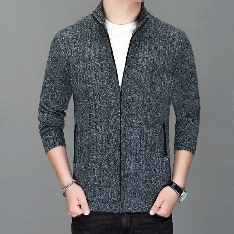Harrington Wool Knit Zip
