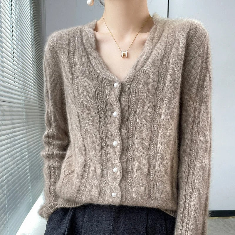 Athens 100% Wool Cardigan