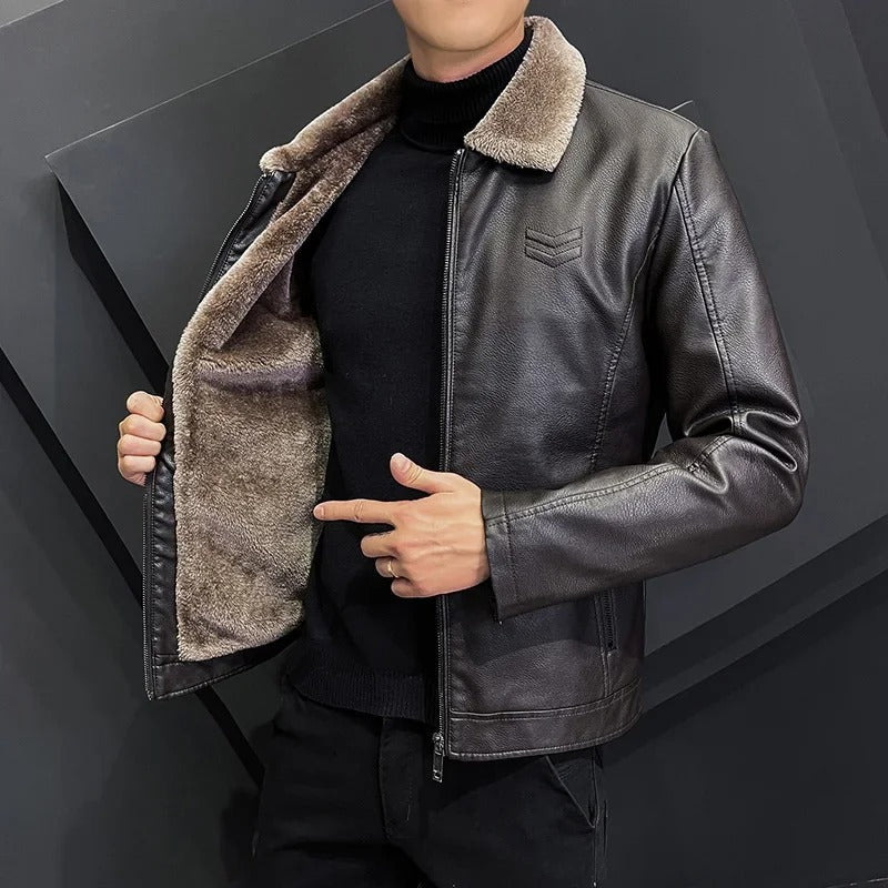 Valencia Leather Bomber