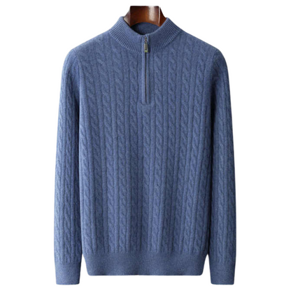 Como Woven Cashmere Half Zip