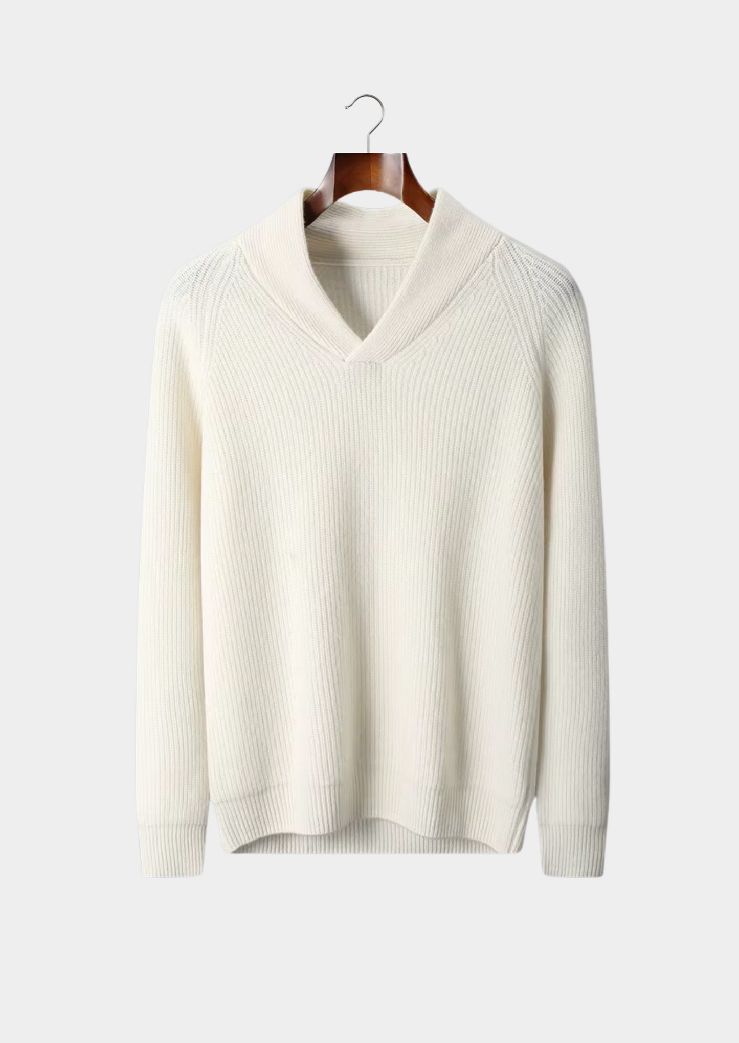 Aspen Cashmere Ribbed V-Neck Sweater
