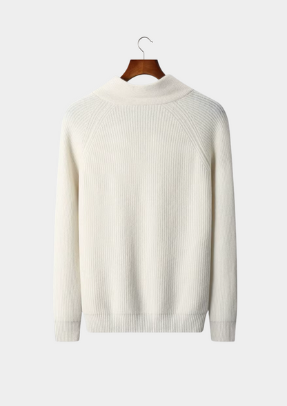 Aspen Cashmere Ribbed V-Neck Sweater