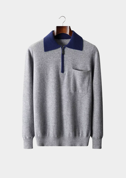 Como Cashmere Zipper Polo
