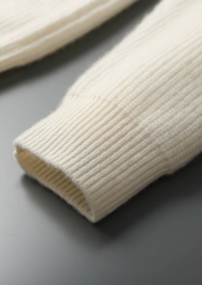 Aspen Cashmere Ribbed V-Neck Sweater