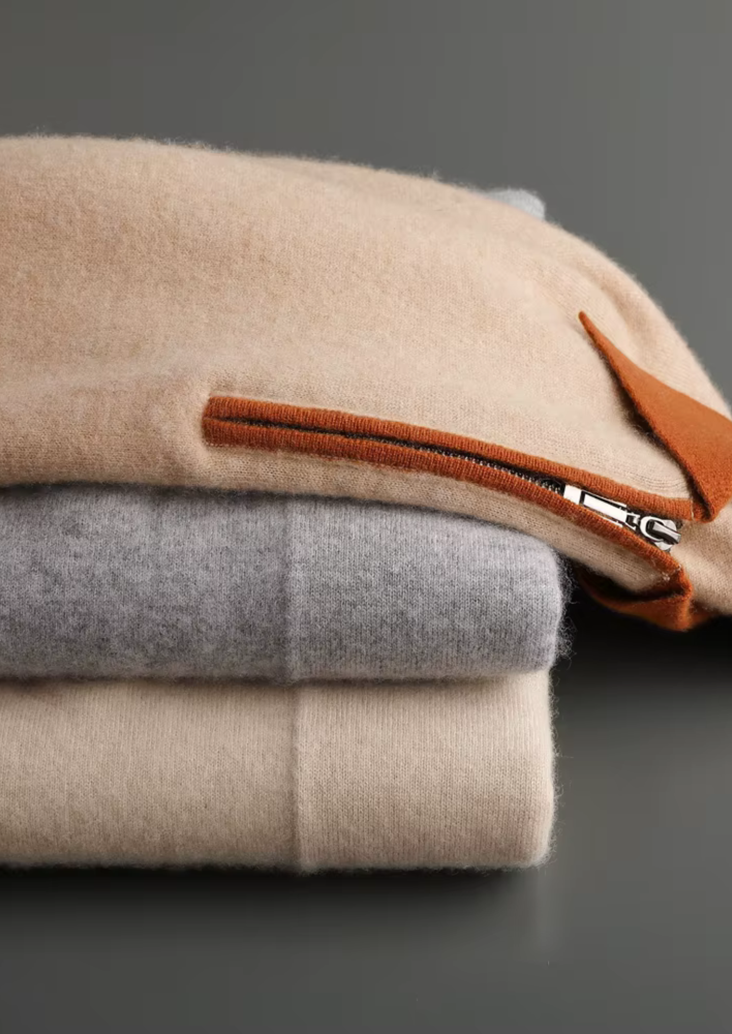 Como Cashmere Zipper Polo