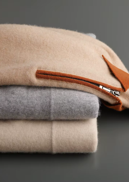 Como Cashmere Zipper Polo