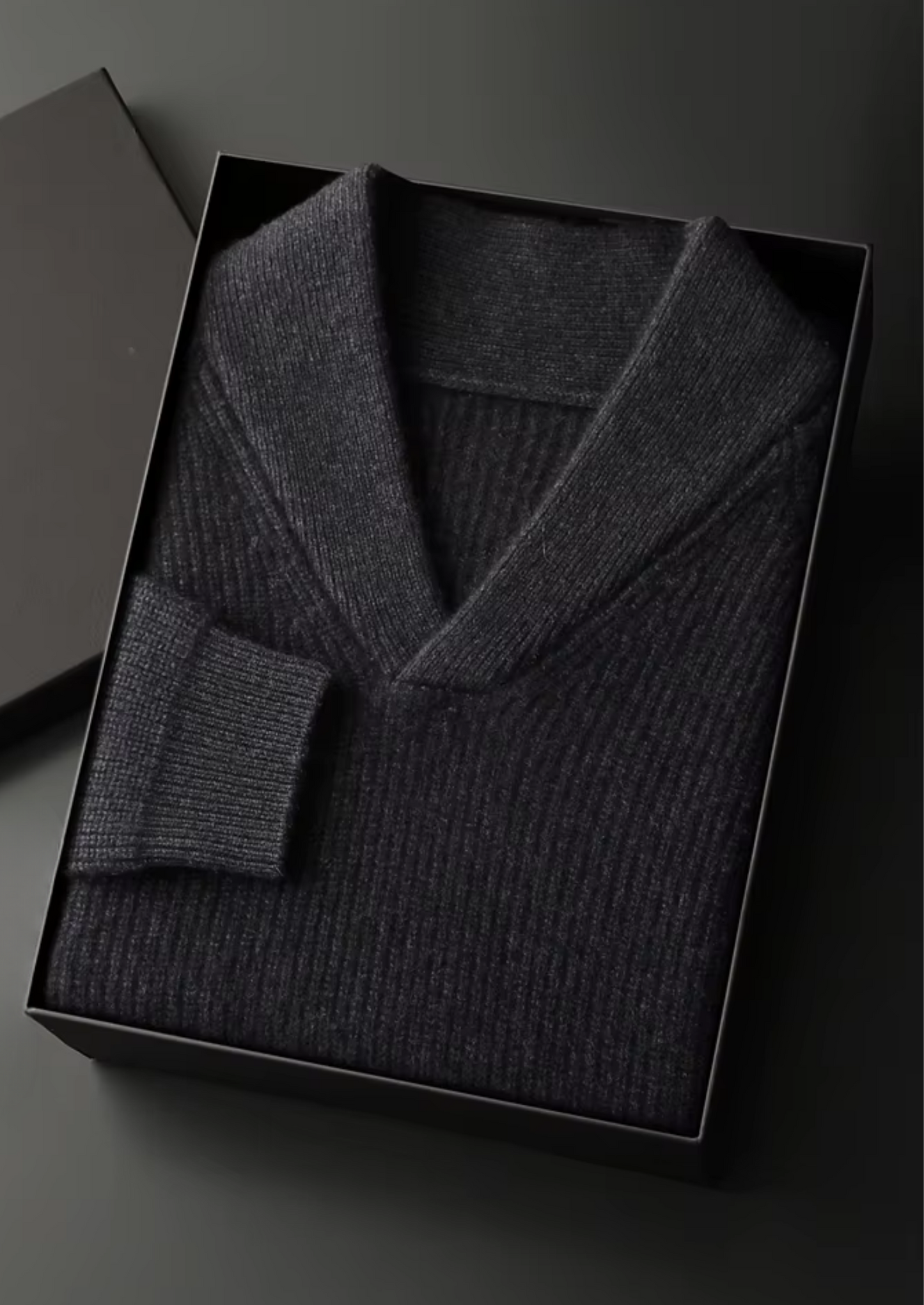 Aspen Cashmere Ribbed V-Neck Sweater