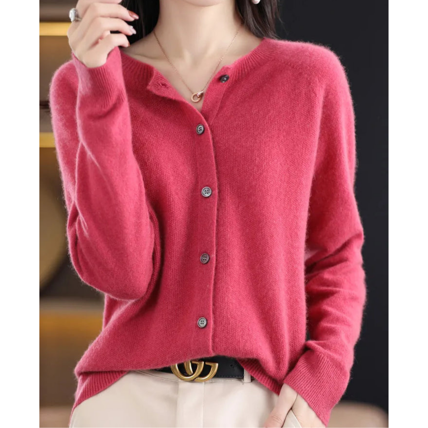 Lisbon Pure Merino Wool Cardigan