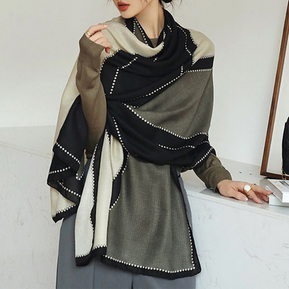 Audrey Geometry Wool Shawl