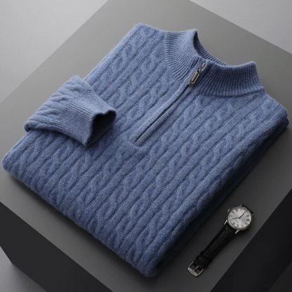 Como Woven Cashmere Half Zip