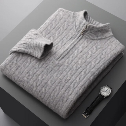Como Woven Cashmere Half Zip