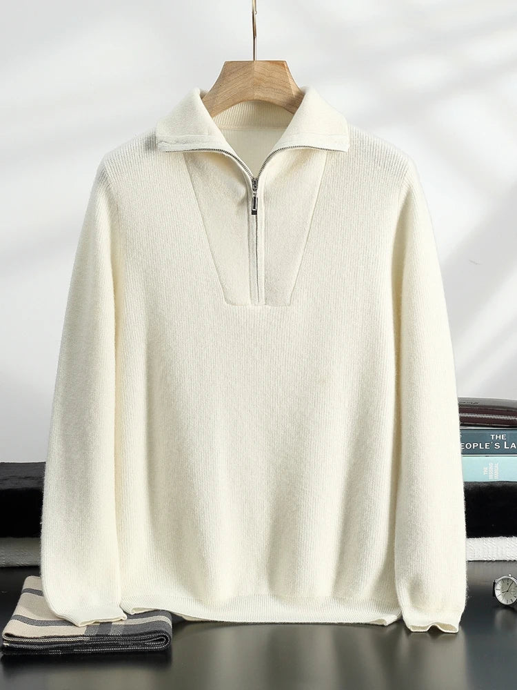 Como Cashmere Half Zip Sweater