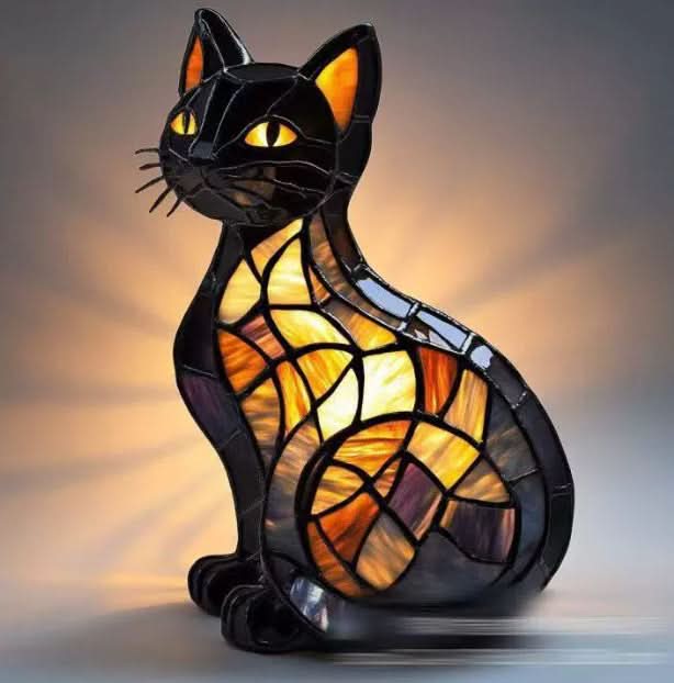 Art Deco Stained Glass Table Lamp