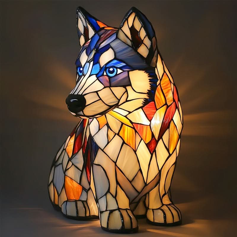 Art Deco Stained Glass Table Lamp