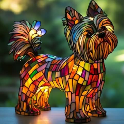 Art Deco Stained Glass Table Lamp