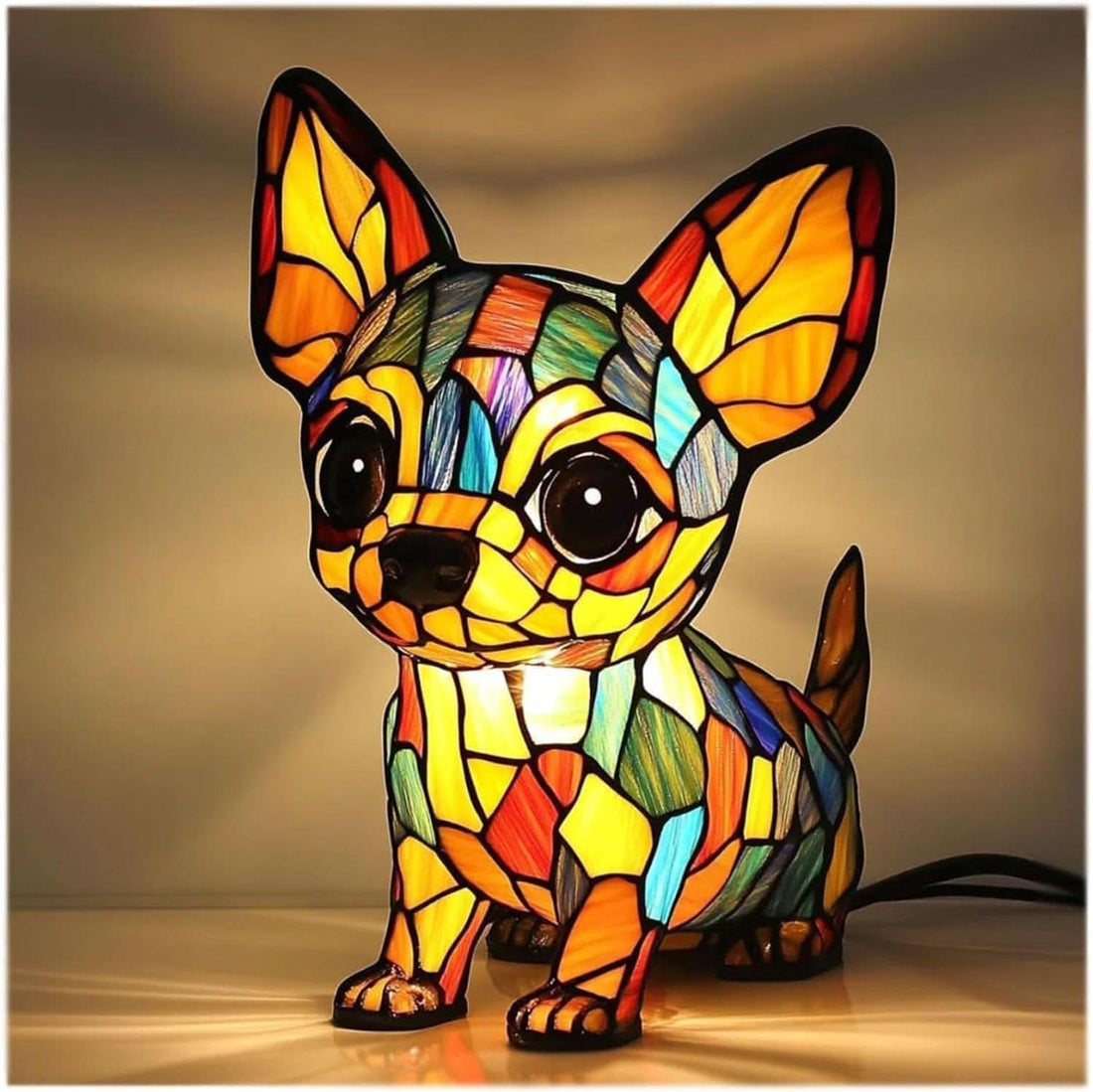 Art Deco Stained Glass Table Lamp
