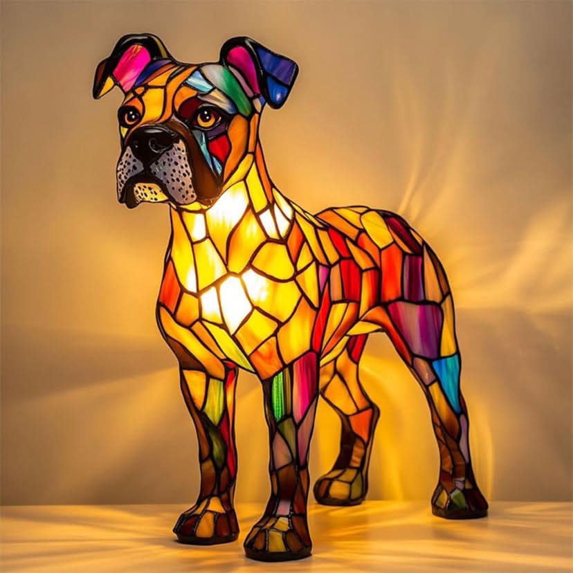 Art Deco Stained Glass Table Lamp