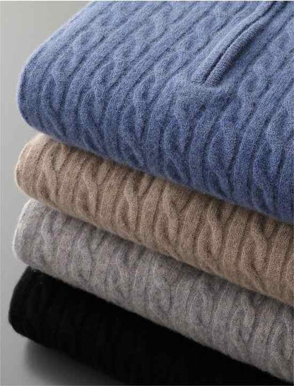 Como Woven Cashmere Half Zip