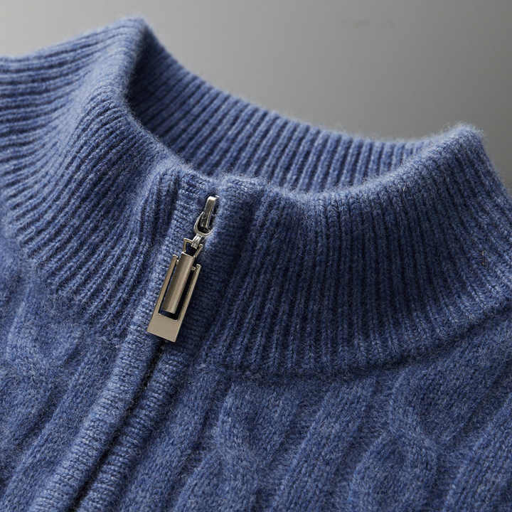 Como Woven Cashmere Half Zip
