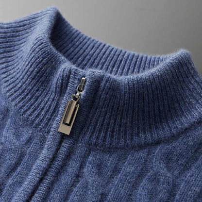 Como Woven Cashmere Half Zip