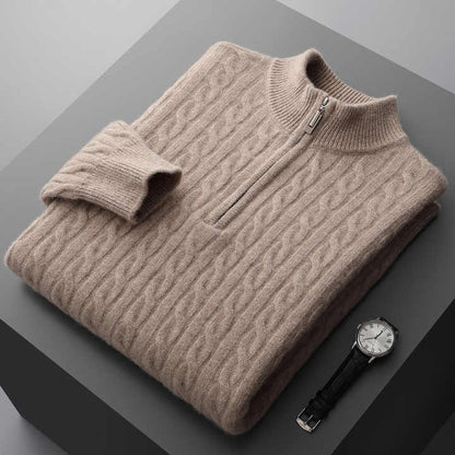 Como Woven Cashmere Half Zip
