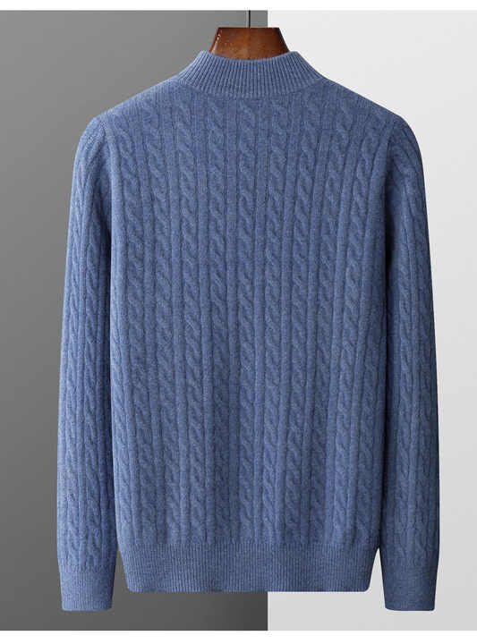 Como Woven Cashmere Half Zip