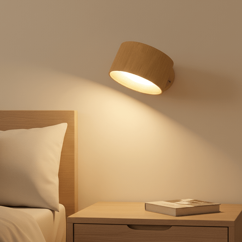 Scandinavian Wall Lamp With organic Wood Finish