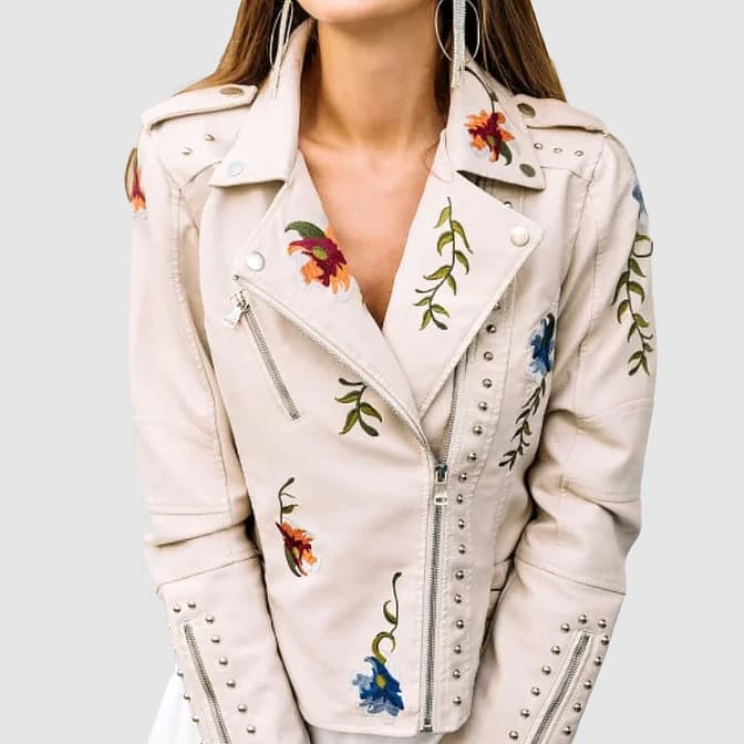 Valencia Floral Leather Jacket
