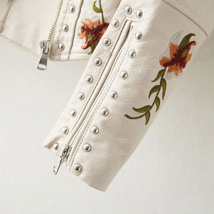 Valencia Floral Leather Jacket