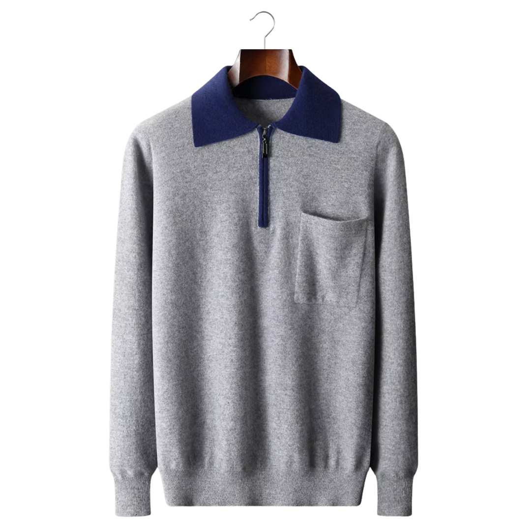 Como Cashmere Zipper Polo