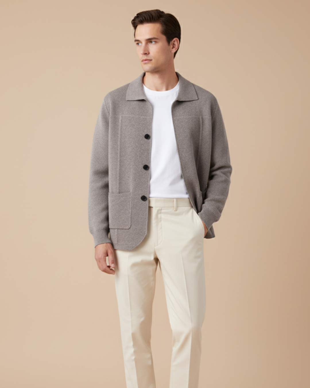 Brighton Cashmere Button Overshirt