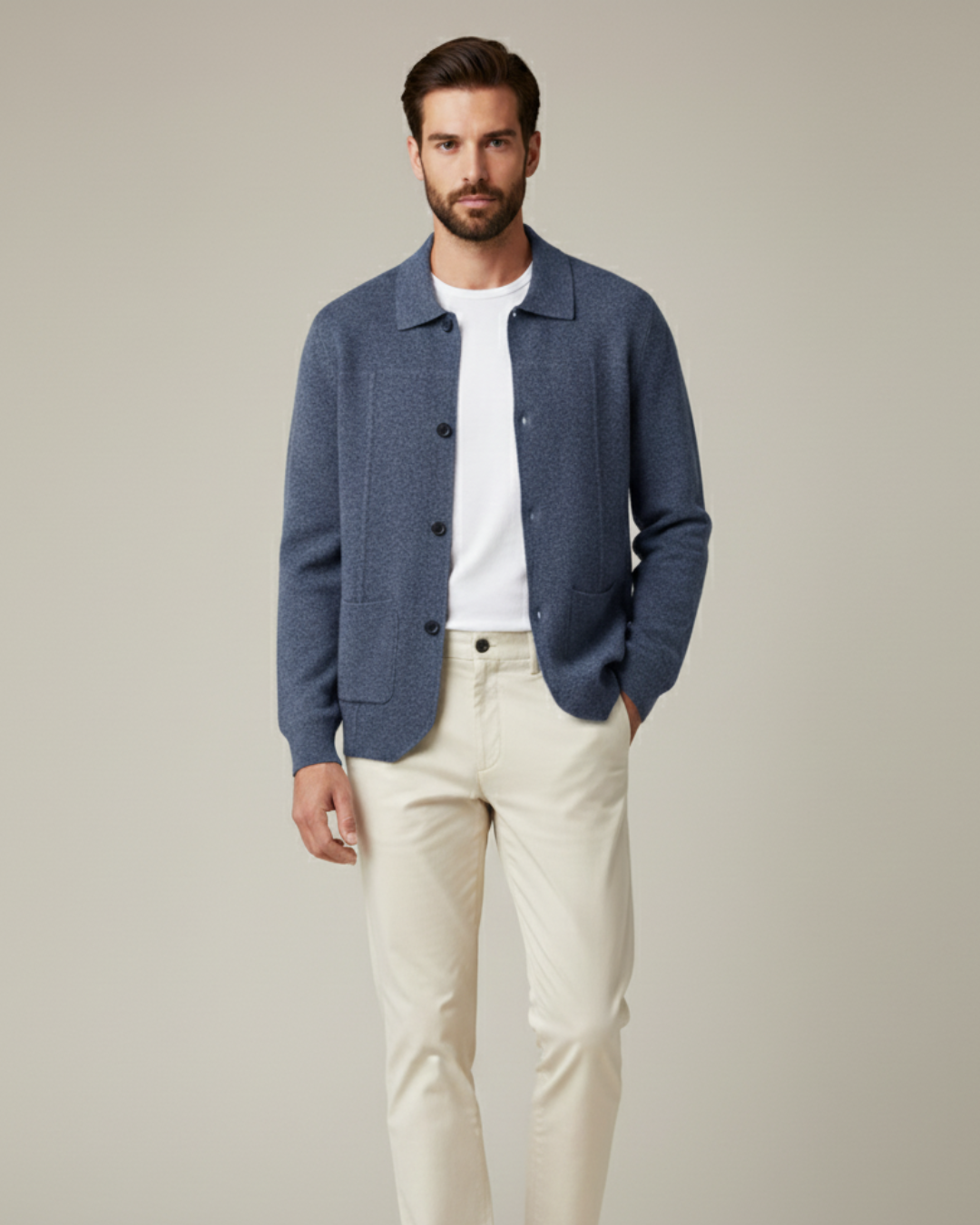 Brighton Cashmere Button Overshirt