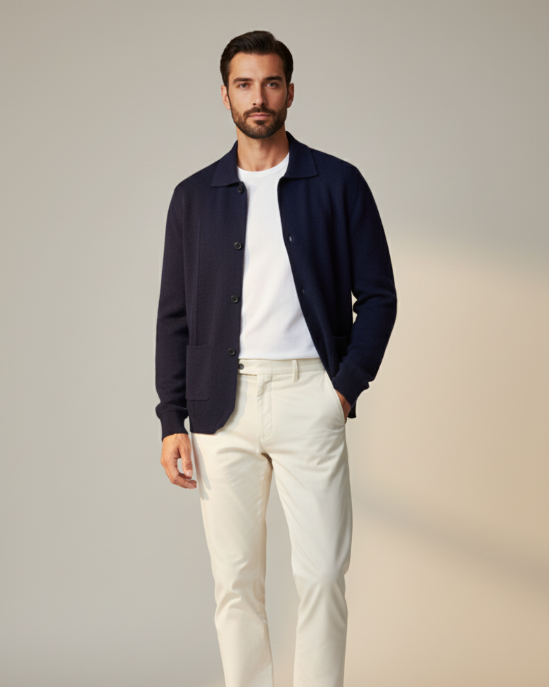 Brighton Cashmere Button Overshirt