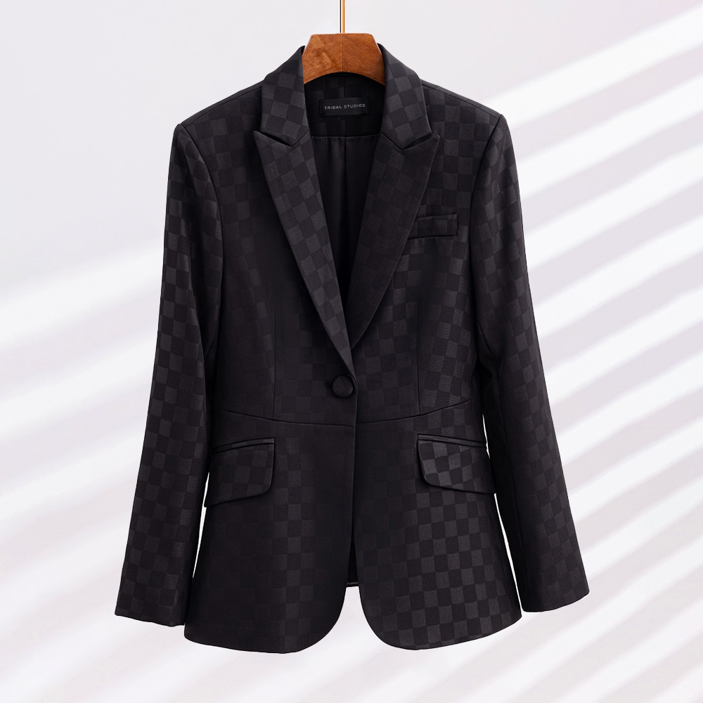 Eva Elegant Plaid Blazer - Sydney Thomas