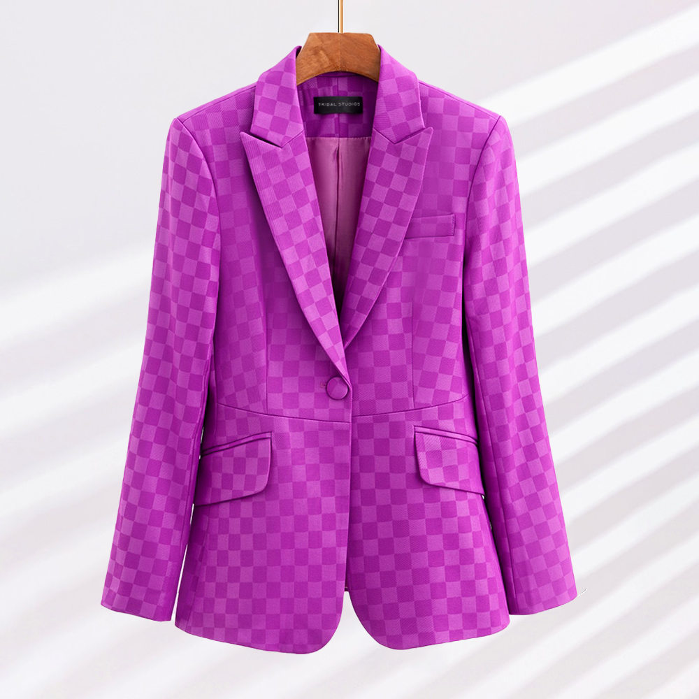Eva Elegant Plaid Blazer - Sydney Thomas