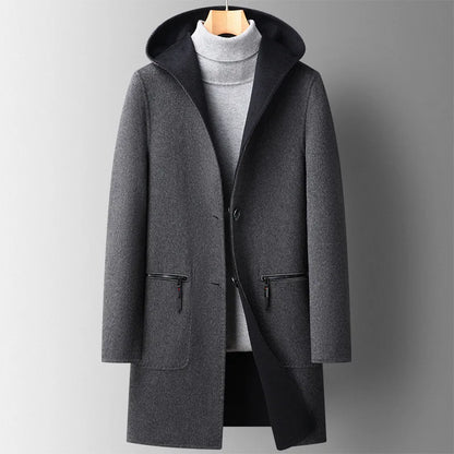 Lisbon Wool Hooded Overcoat