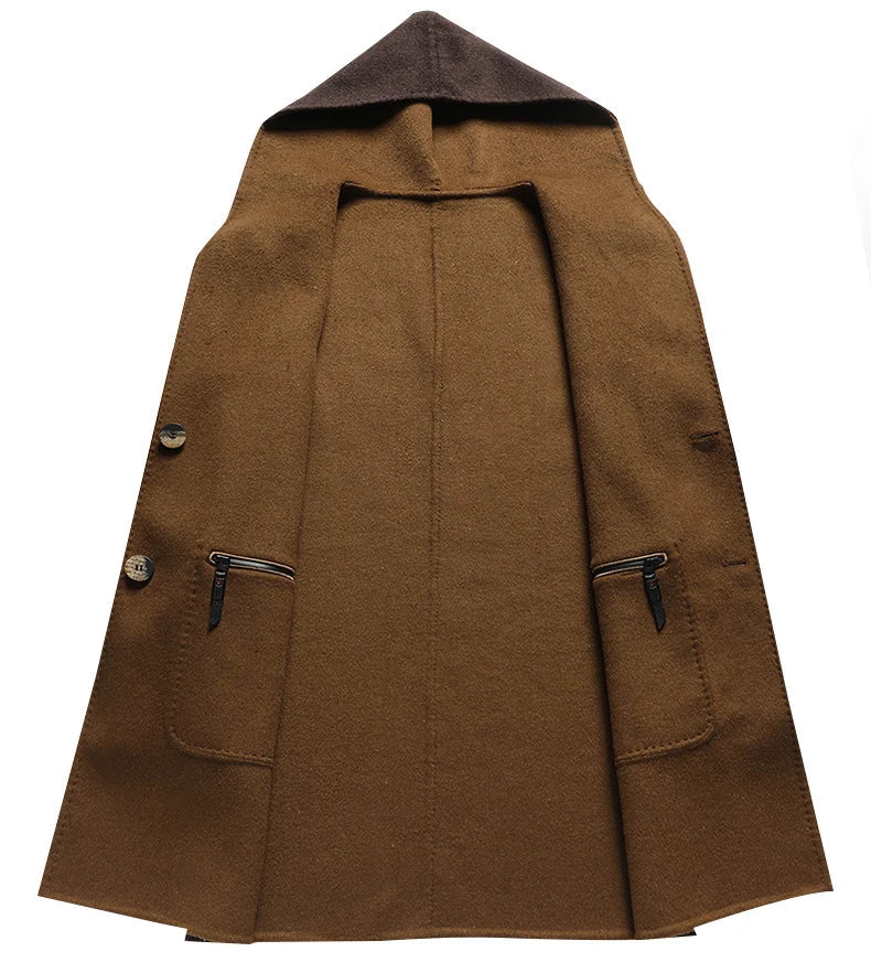 Lisbon Wool Hooded Overcoat