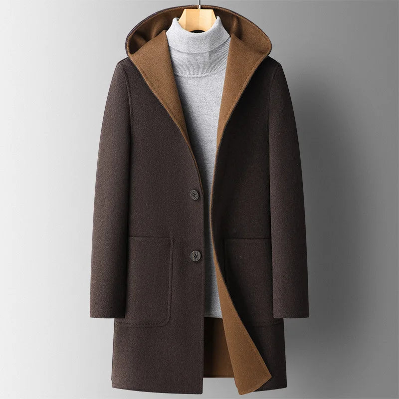 Lisbon Wool Hooded Overcoat