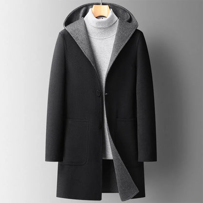 Lisbon Wool Hooded Overcoat