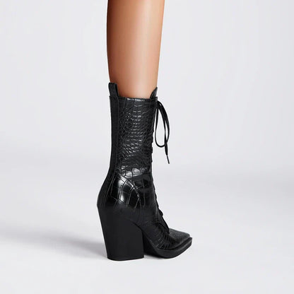 Santorini Leather Lace-Up Boots